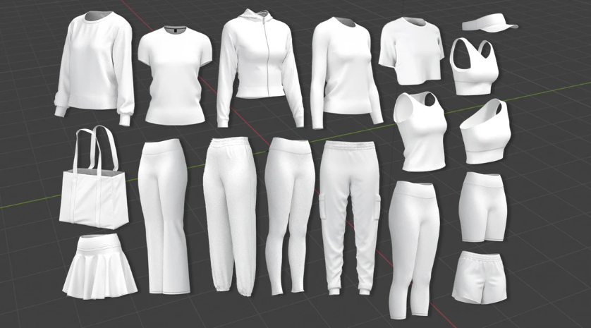 3D Activewear Mockup Pack: Procreate Fashion Design